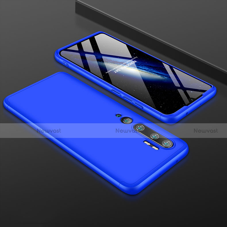 Hard Rigid Plastic Matte Finish Front and Back Cover Case 360 Degrees R01 for Xiaomi Mi Note 10 Blue