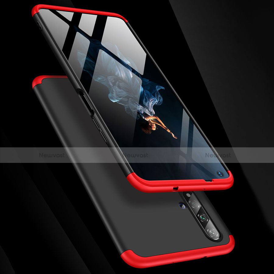 Hard Rigid Plastic Matte Finish Front and Back Cover Case 360 Degrees with Finger Ring Stand for Huawei Honor 20