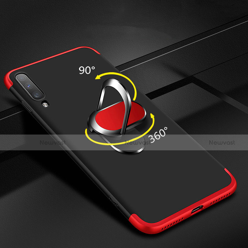 Hard Rigid Plastic Matte Finish Front and Back Cover Case 360 Degrees with Finger Ring Stand for Samsung Galaxy A90 5G