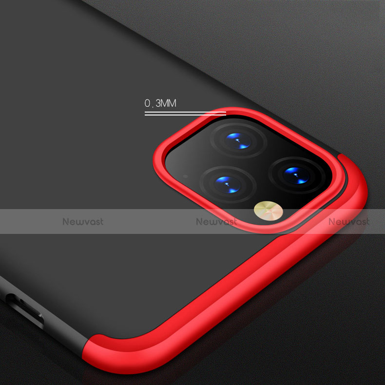 Hard Rigid Plastic Matte Finish Front and Back Cover Case 360 Degrees with Finger Ring Stand R01 for Apple iPhone 11 Pro Max