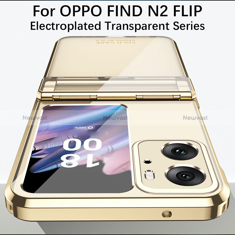 Hard Rigid Plastic Matte Finish Front and Back Cover Case 360 Degrees ZL3 for Oppo Find N2 Flip 5G