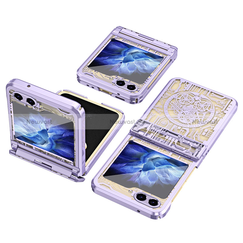 Hard Rigid Plastic Matte Finish Front and Back Cover Case 360 Degrees ZL3 for Samsung Galaxy Z Flip5 5G