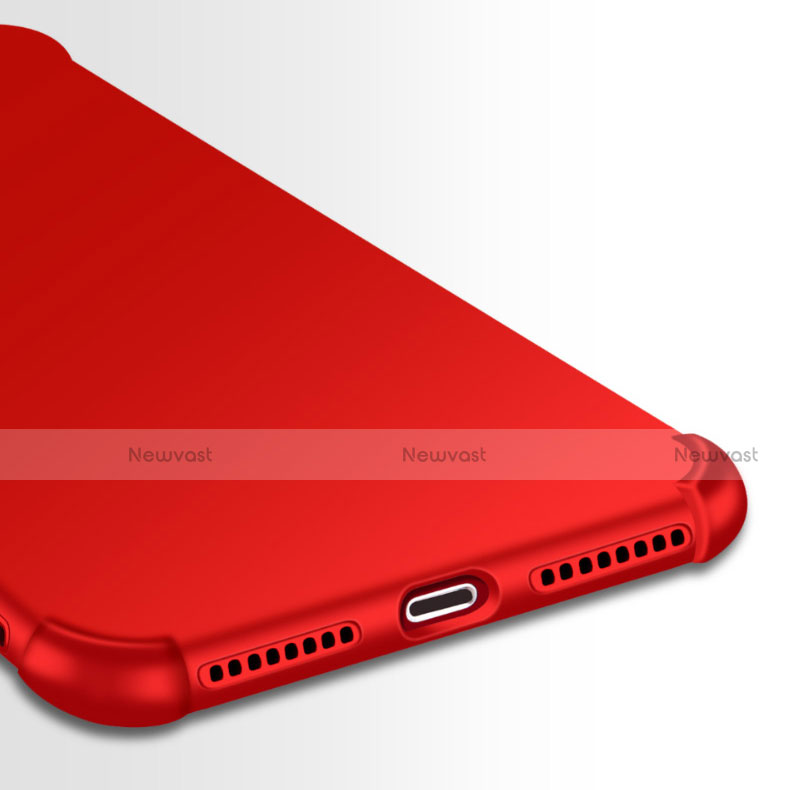 Hard Rigid Plastic Matte Finish Front and Back Snap On Case 360 Degrees D01 for Apple iPhone 8 Plus Red