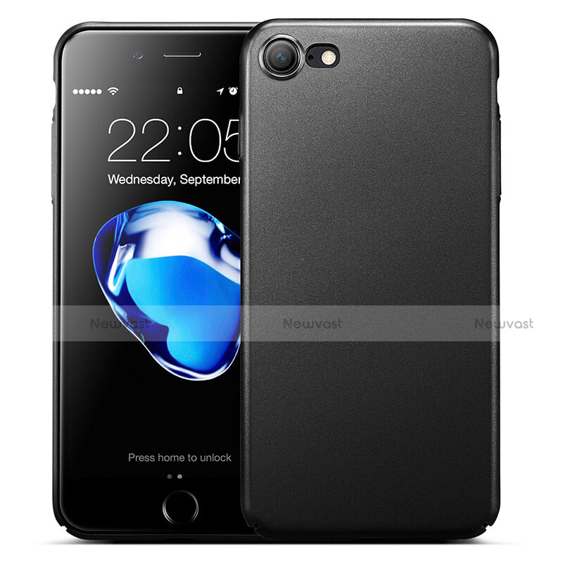 Hard Rigid Plastic Matte Finish Snap On Case for Apple iPhone SE3 2022 Black