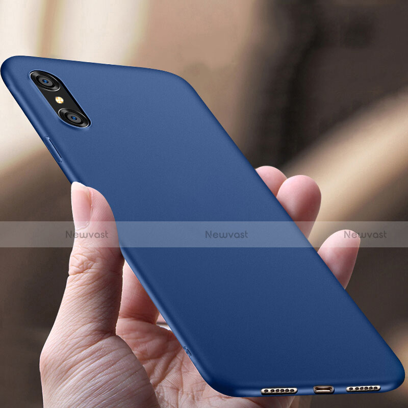 Hard Rigid Plastic Matte Finish Snap On Case for Apple iPhone Xs Max Blue