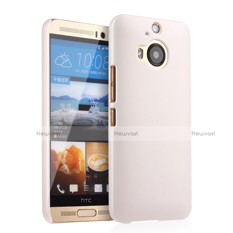 Hard Rigid Plastic Matte Finish Snap On Case for HTC One M9 Plus White