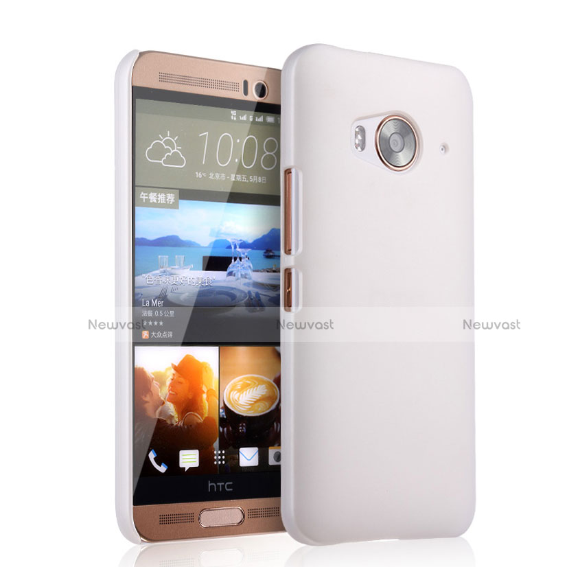 Hard Rigid Plastic Matte Finish Snap On Case for HTC One Me White