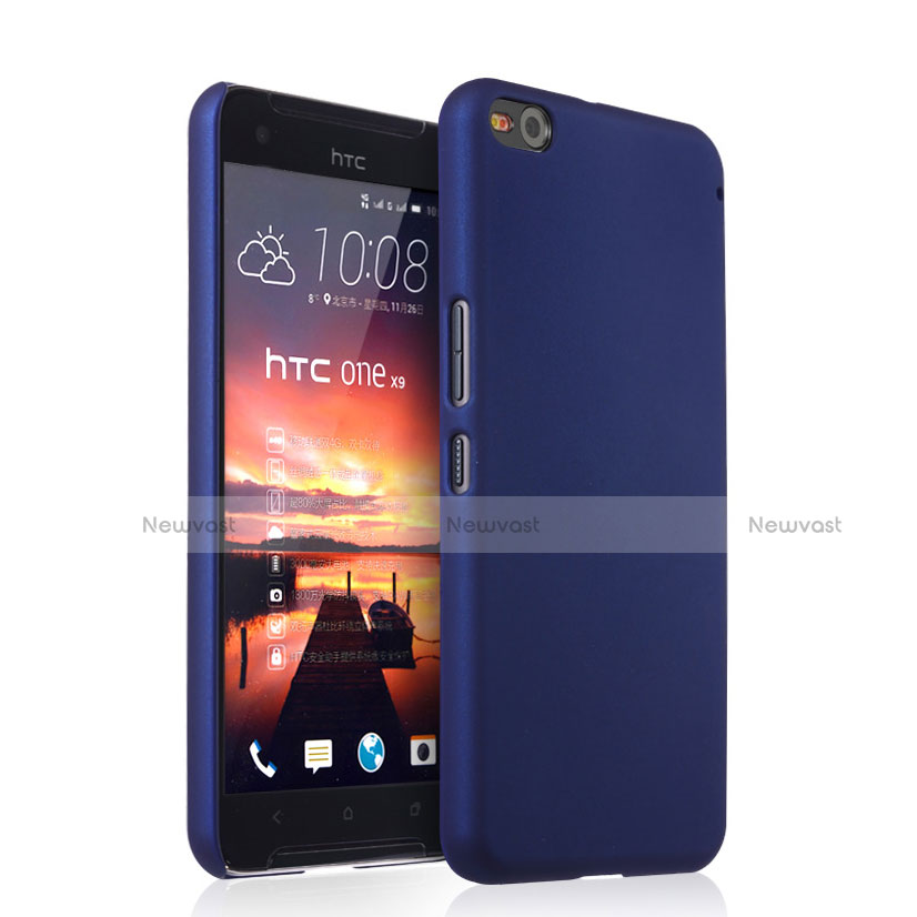 Hard Rigid Plastic Matte Finish Snap On Case for HTC One X9 Blue