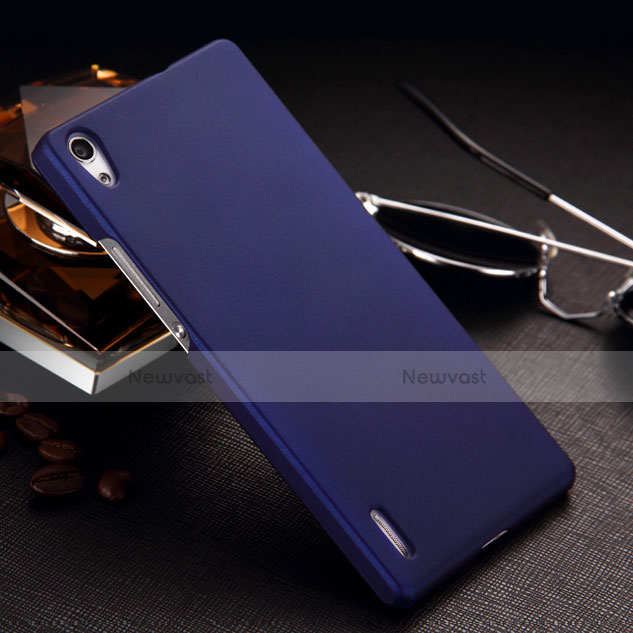 Hard Rigid Plastic Matte Finish Snap On Case for Huawei Ascend P7 Blue