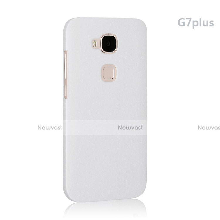 Hard Rigid Plastic Matte Finish Snap On Case for Huawei G7 Plus White