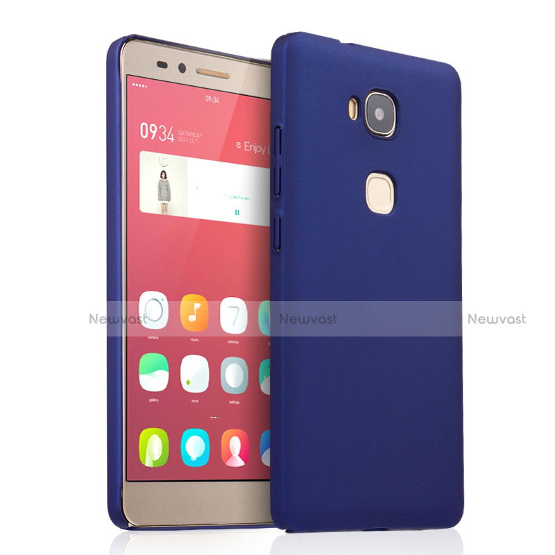 Hard Rigid Plastic Matte Finish Snap On Case for Huawei Honor 5X Blue