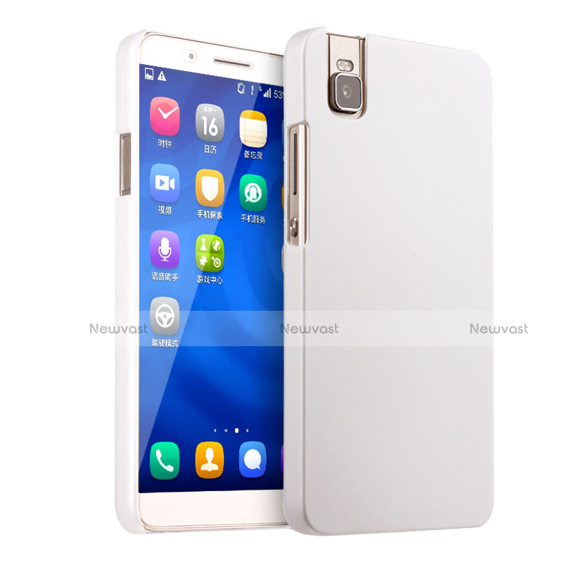 Hard Rigid Plastic Matte Finish Snap On Case for Huawei Honor 7i shot X White