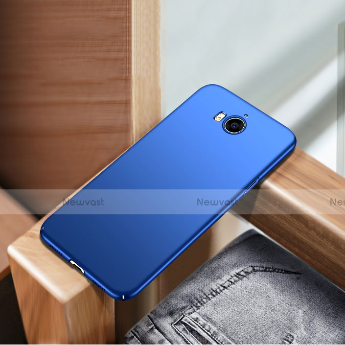 Hard Rigid Plastic Matte Finish Snap On Case for Huawei Honor Play 6 Blue