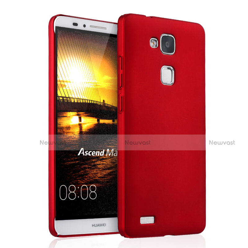 Hard Rigid Plastic Matte Finish Snap On Case for Huawei Mate 7 Red
