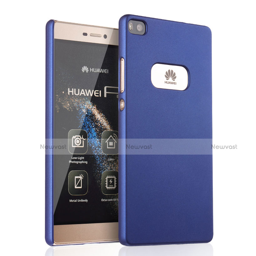 Hard Rigid Plastic Matte Finish Snap On Case for Huawei P8 Blue