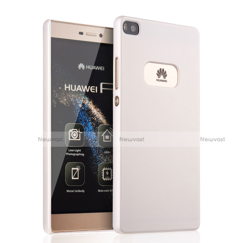 Hard Rigid Plastic Matte Finish Snap On Case for Huawei P8 White