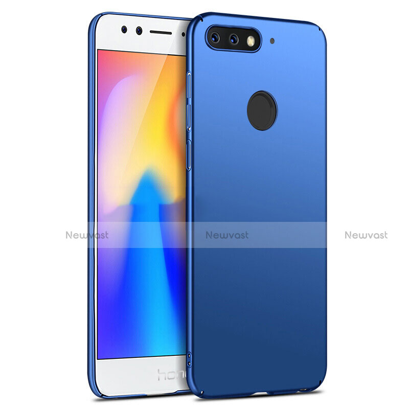 Hard Rigid Plastic Matte Finish Snap On Case for Huawei Y6 Prime (2018) Blue