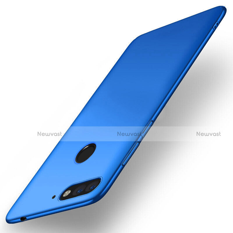 Hard Rigid Plastic Matte Finish Snap On Case for Huawei Y6 Prime (2018) Blue