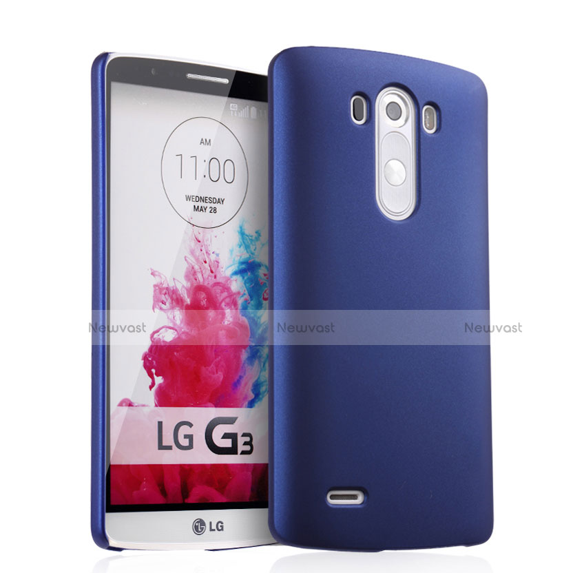 Hard Rigid Plastic Matte Finish Snap On Case for LG G3 Blue