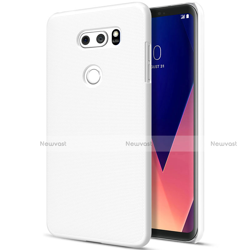 Hard Rigid Plastic Matte Finish Snap On Case for LG V30 White