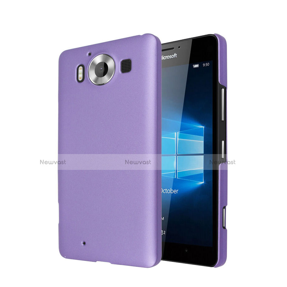 Hard Rigid Plastic Matte Finish Snap On Case for Microsoft Lumia 950 Purple