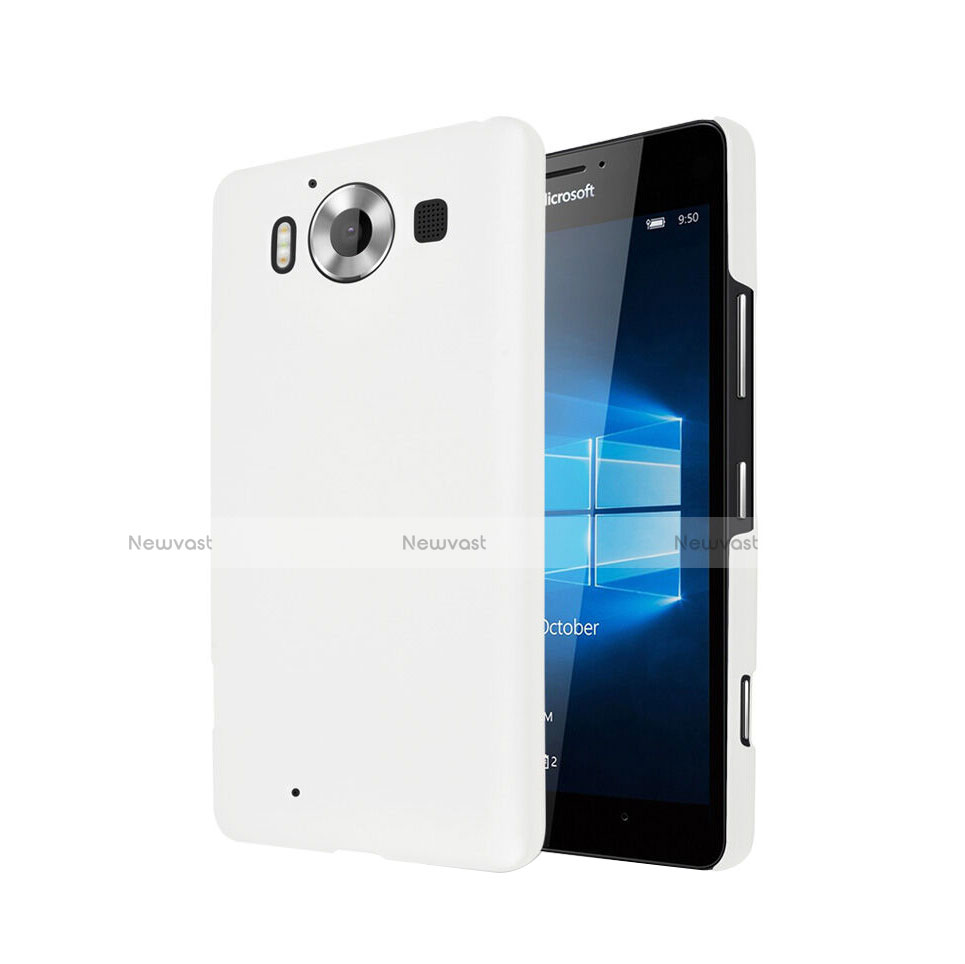 Hard Rigid Plastic Matte Finish Snap On Case for Microsoft Lumia 950 White