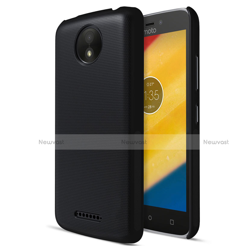 Hard Rigid Plastic Matte Finish Snap On Case for Motorola Moto C Plus Black