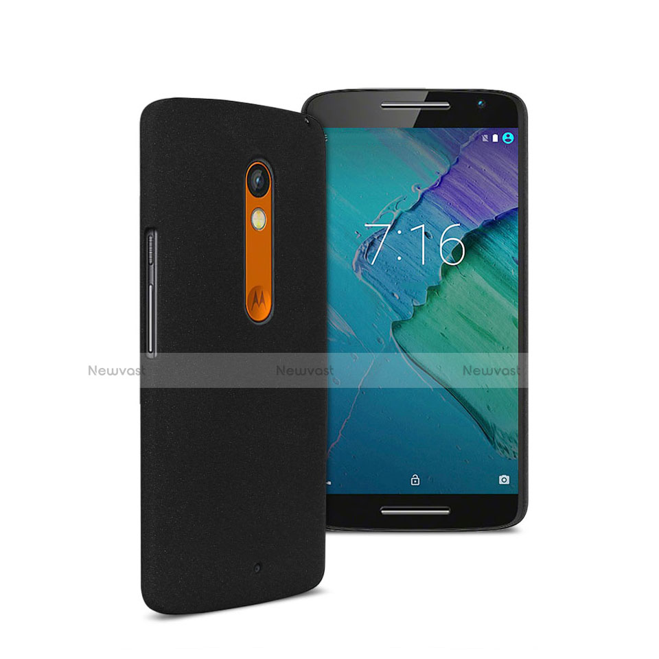 Hard Rigid Plastic Matte Finish Snap On Case for Motorola Moto X Play Black