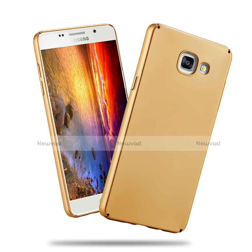 Hard Rigid Plastic Matte Finish Snap On Case for Samsung Galaxy A3 (2016) SM-A310F Gold