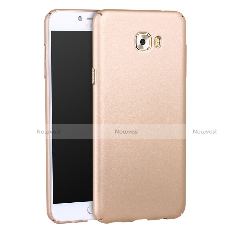 Hard Rigid Plastic Matte Finish Snap On Case for Samsung Galaxy C5 Pro C5010 Gold