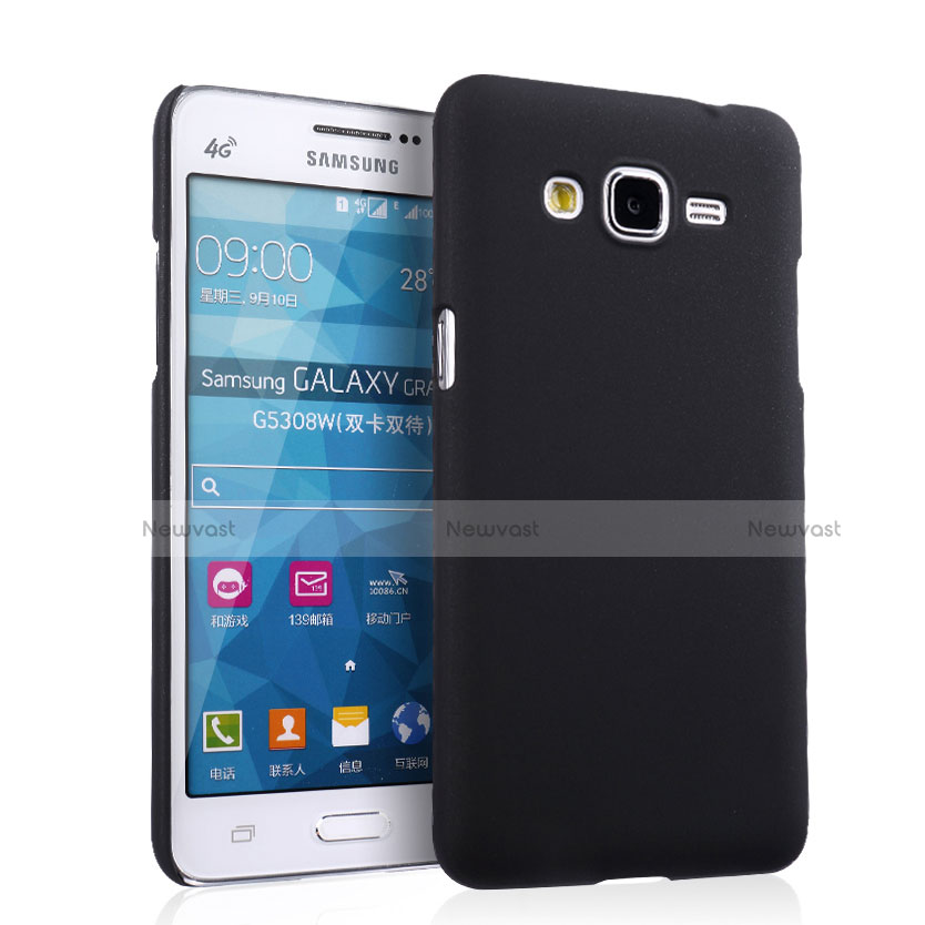 Hard Rigid Plastic Matte Finish Snap On Case for Samsung Galaxy Grand Prime SM-G530H Black