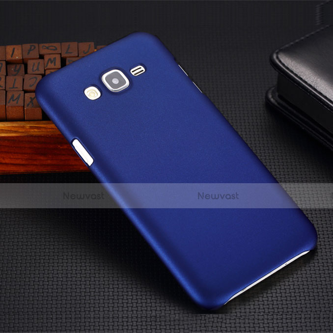 Hard Rigid Plastic Matte Finish Snap On Case for Samsung Galaxy J7 SM-J700F J700H Blue