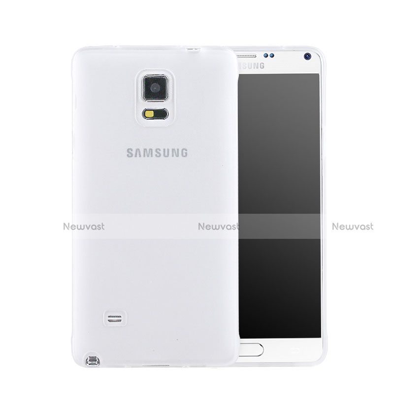 Hard Rigid Plastic Matte Finish Snap On Case for Samsung Galaxy Note 4 Duos N9100 Dual SIM White