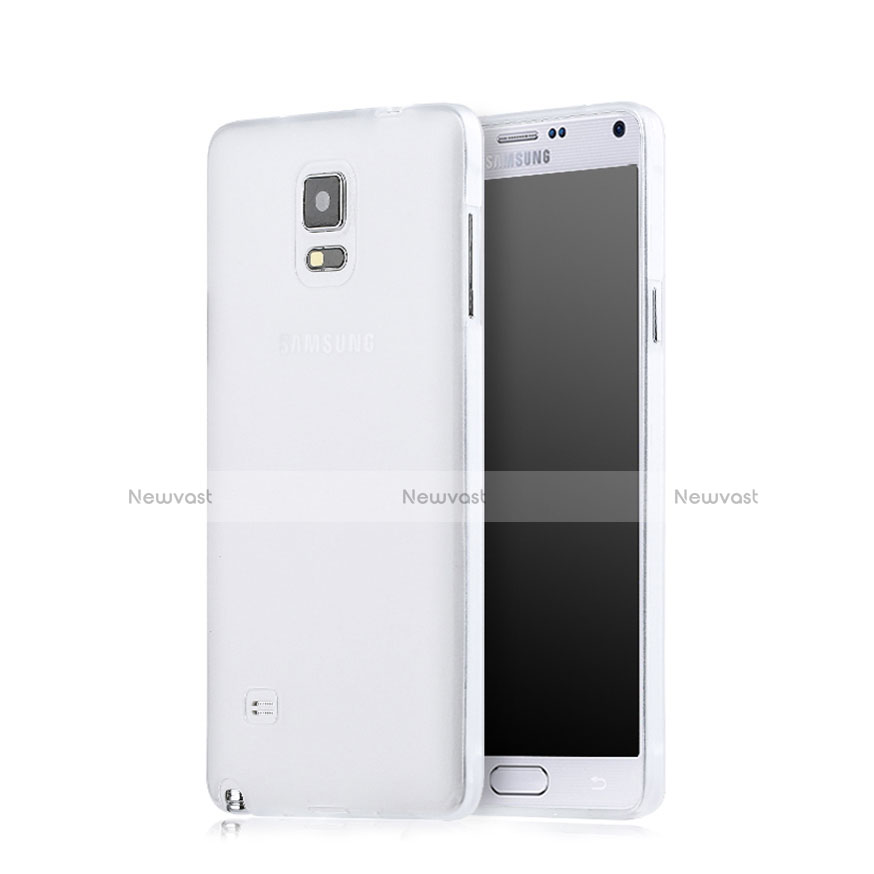 Hard Rigid Plastic Matte Finish Snap On Case for Samsung Galaxy Note 4 SM-N910F White