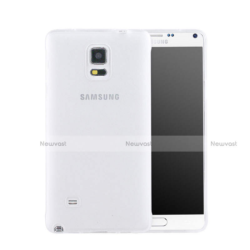 Hard Rigid Plastic Matte Finish Snap On Case for Samsung Galaxy Note 4 SM-N910F White