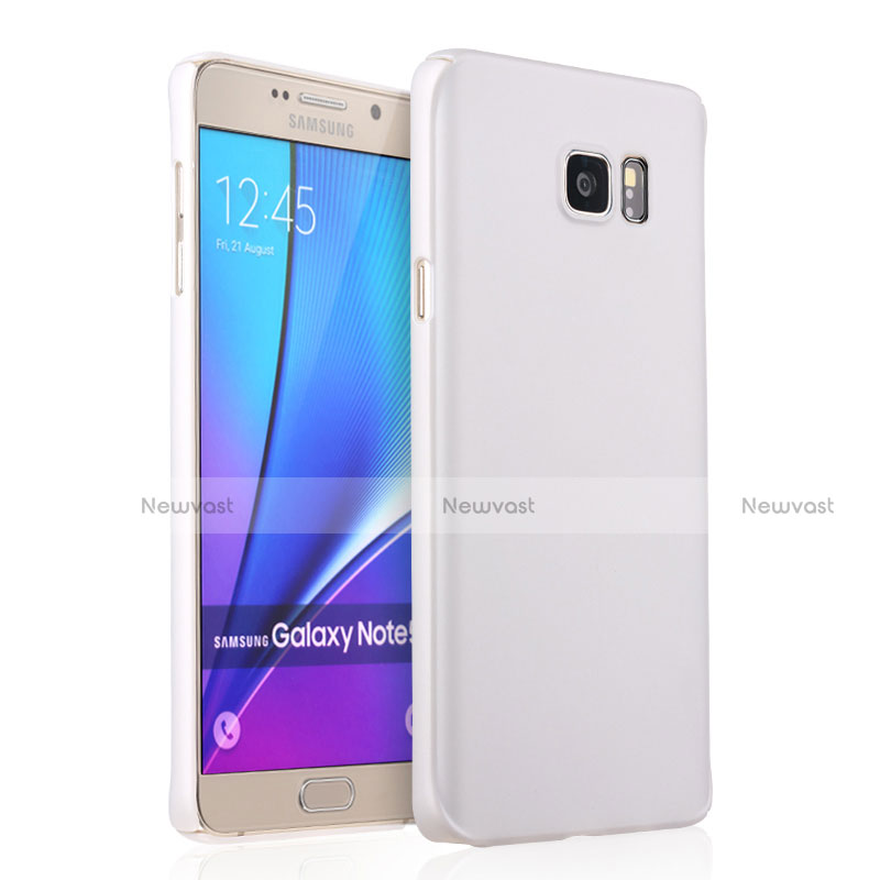Hard Rigid Plastic Matte Finish Snap On Case for Samsung Galaxy Note 5 N9200 N920 N920F White