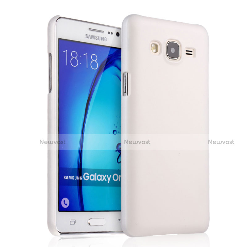 Hard Rigid Plastic Matte Finish Snap On Case for Samsung Galaxy On5 Pro White