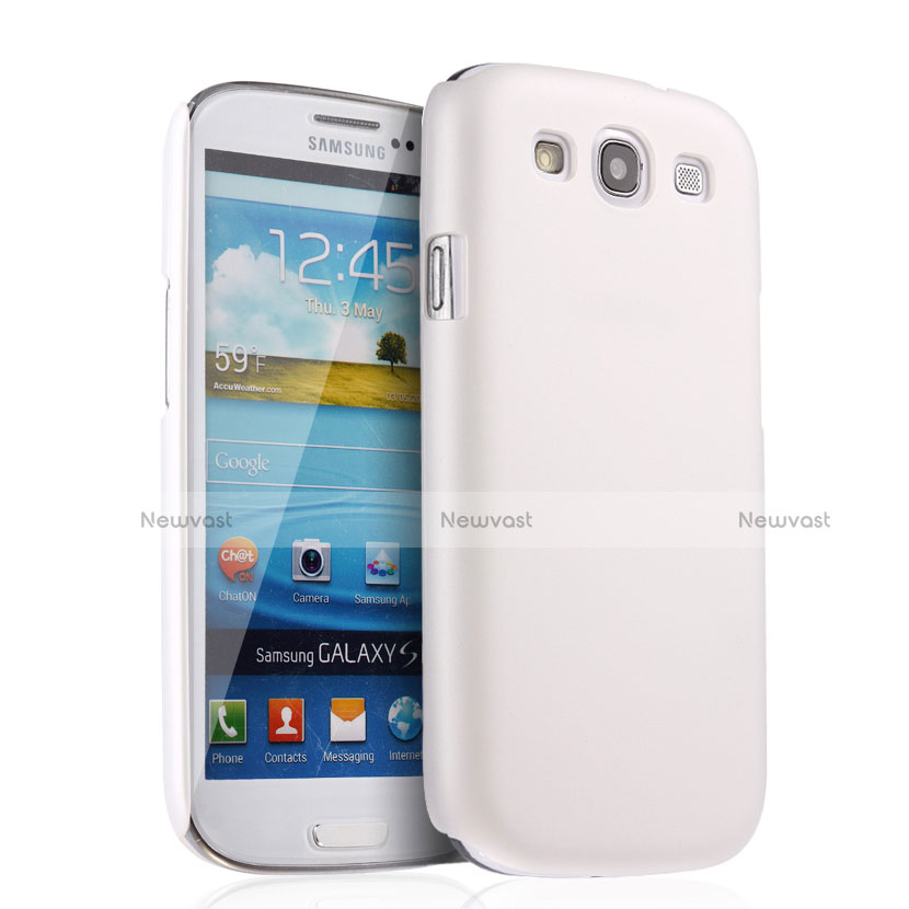 Hard Rigid Plastic Matte Finish Snap On Case for Samsung Galaxy S3 4G i9305 White