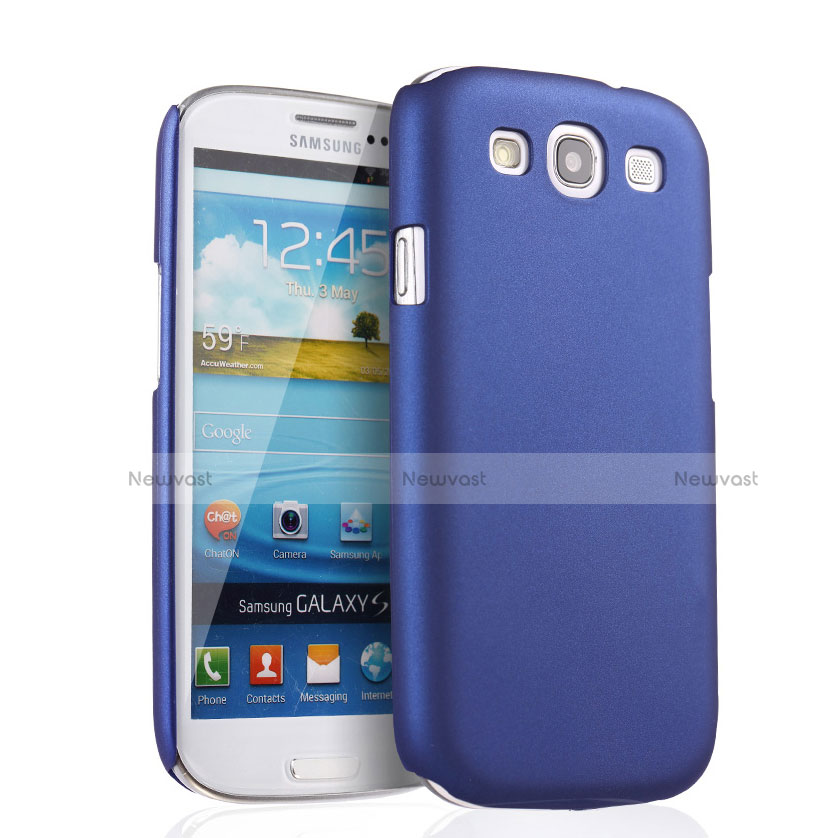 Hard Rigid Plastic Matte Finish Snap On Case for Samsung Galaxy S3 i9300 Blue