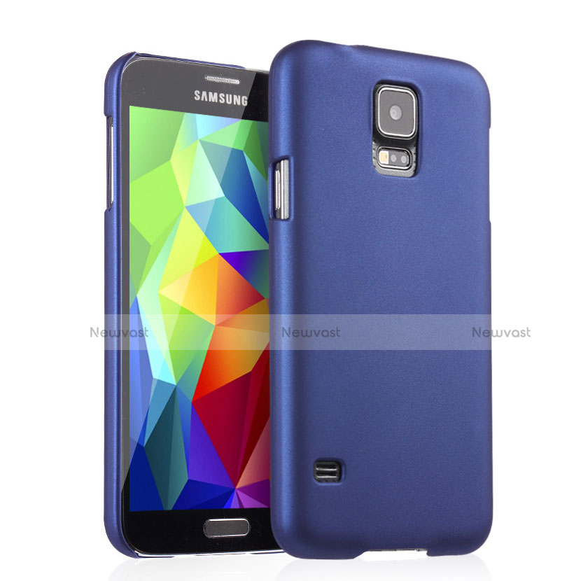 Hard Rigid Plastic Matte Finish Snap On Case for Samsung Galaxy S5 Duos Plus Blue