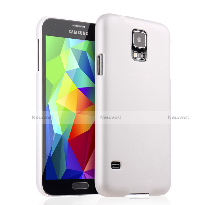 Hard Rigid Plastic Matte Finish Snap On Case for Samsung Galaxy S5 G900F G903F White