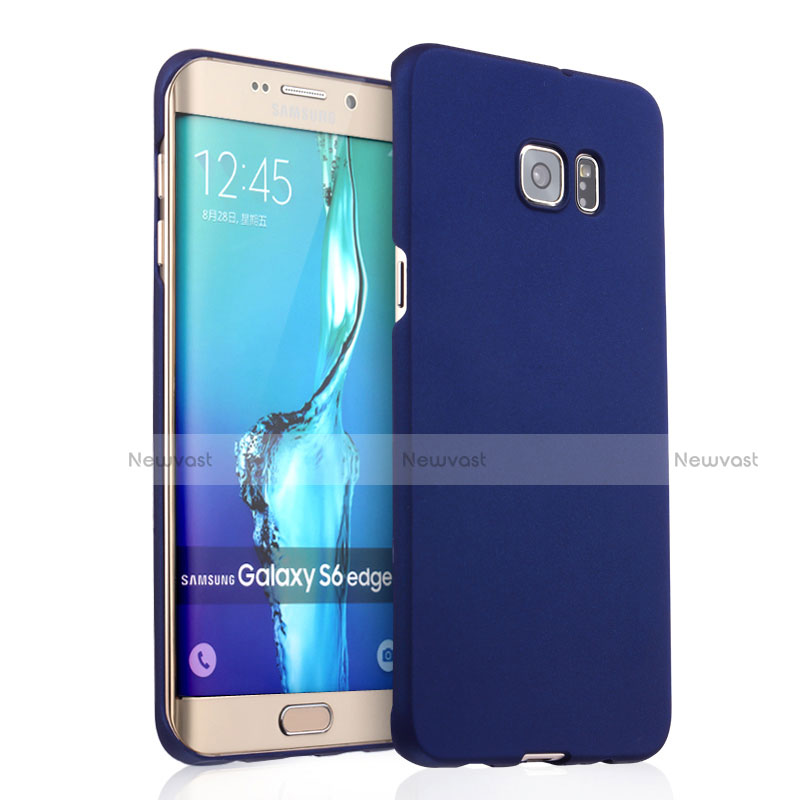 Hard Rigid Plastic Matte Finish Snap On Case for Samsung Galaxy S6 Edge+ Plus SM-G928F Blue