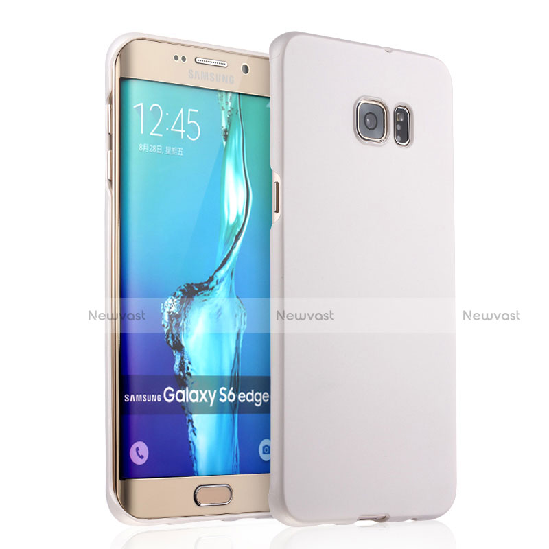 Hard Rigid Plastic Matte Finish Snap On Case for Samsung Galaxy S6 Edge+ Plus SM-G928F White