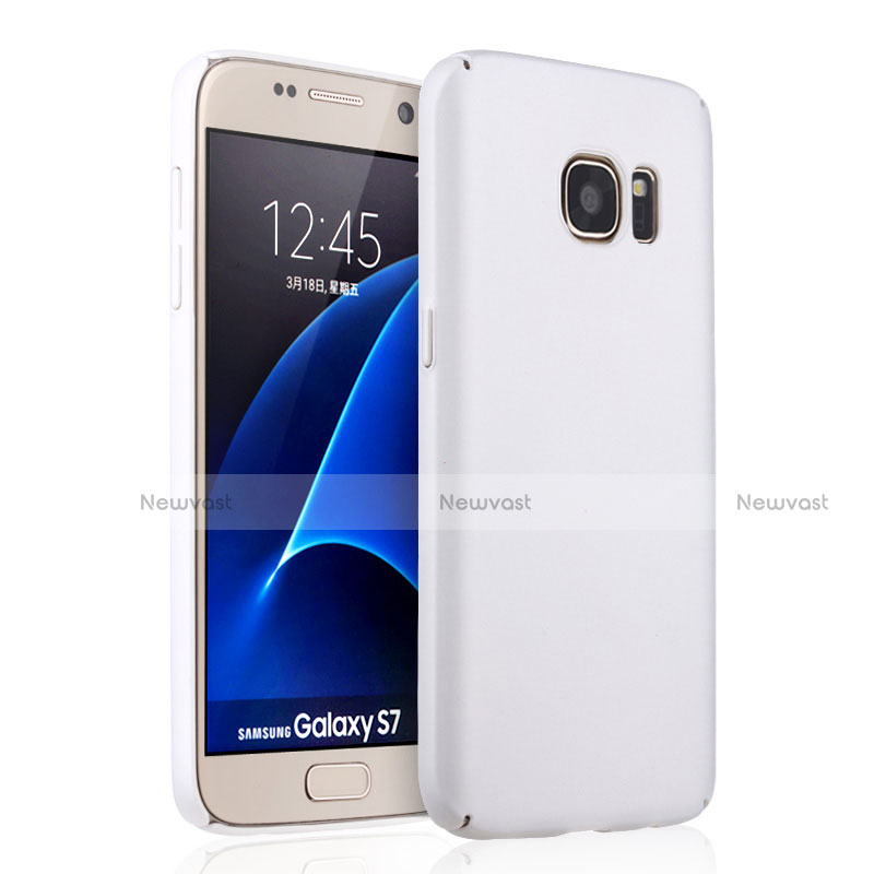 Hard Rigid Plastic Matte Finish Snap On Case for Samsung Galaxy S7 G930F G930FD White