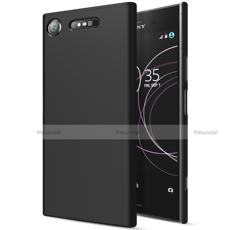 Hard Rigid Plastic Matte Finish Snap On Case for Sony Xperia XZ1 Black