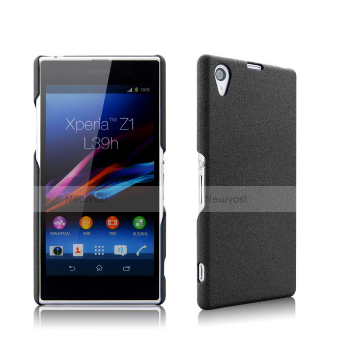 Hard Rigid Plastic Matte Finish Snap On Case for Sony Xperia Z1 L39h Black