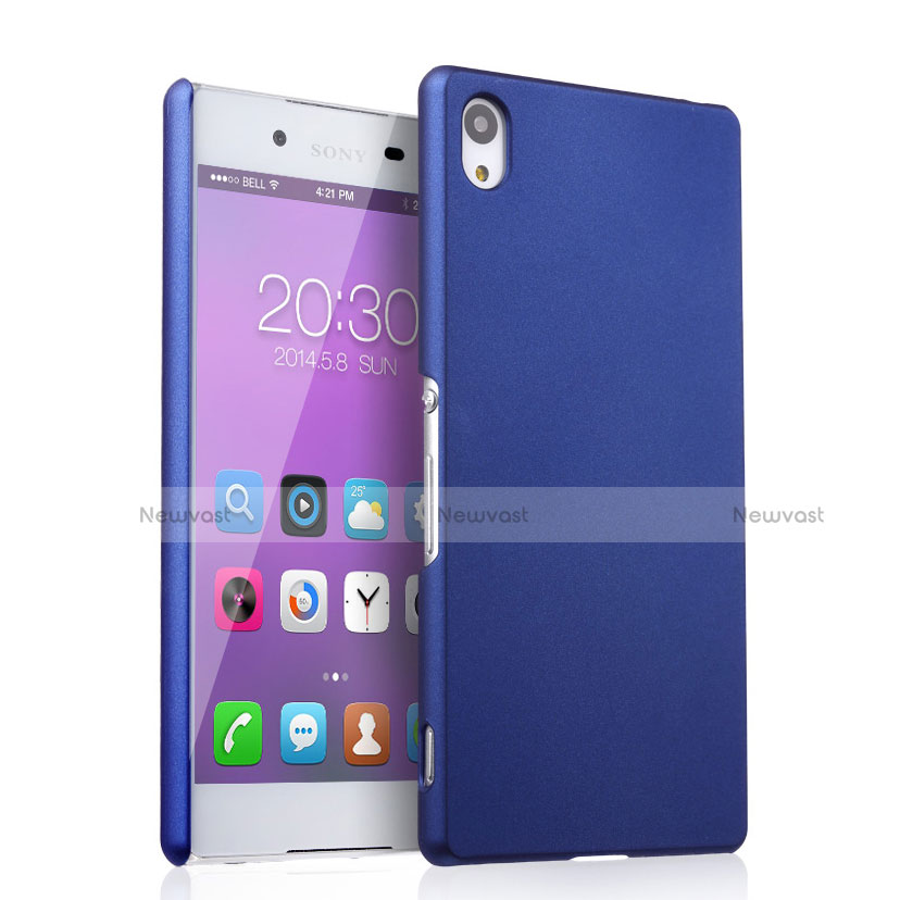 Hard Rigid Plastic Matte Finish Snap On Case for Sony Xperia Z4 Blue
