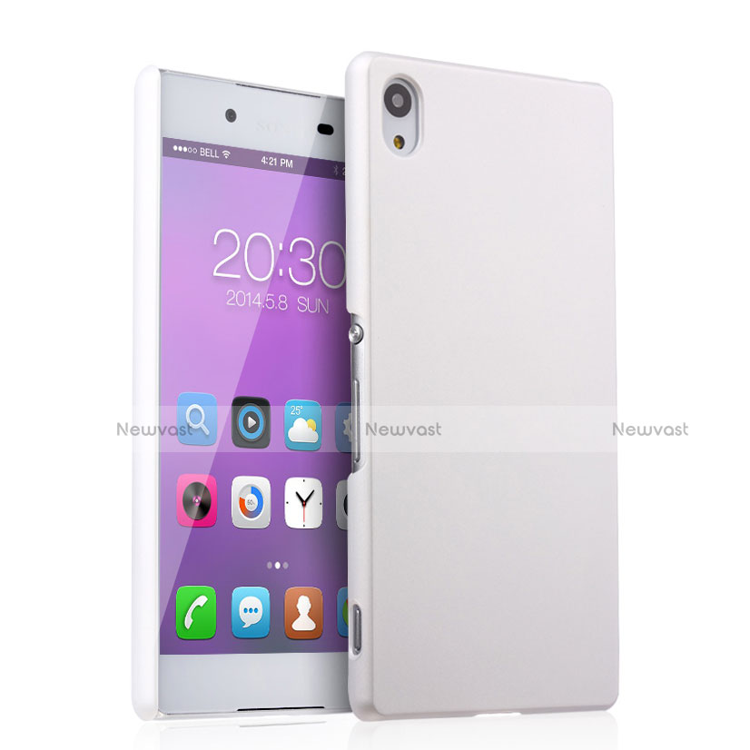 Hard Rigid Plastic Matte Finish Snap On Case for Sony Xperia Z4 White