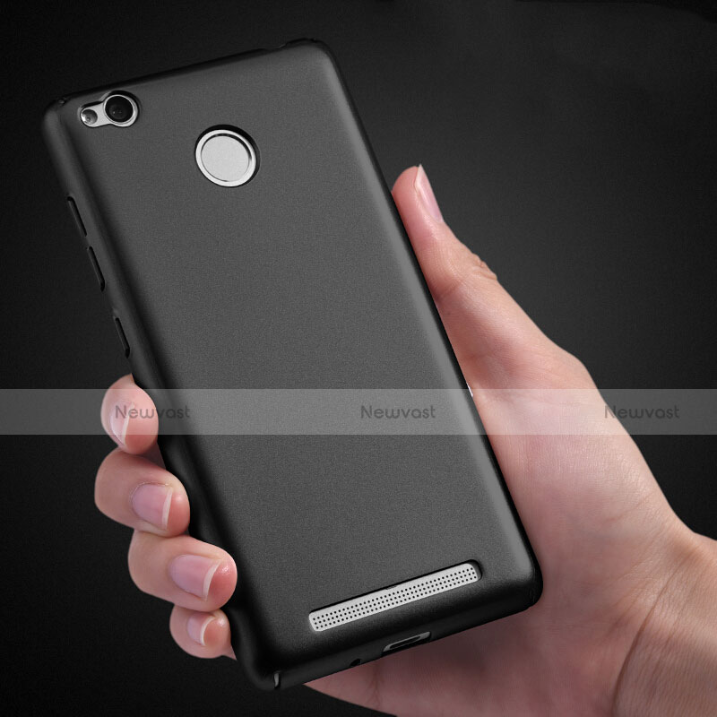 Hard Rigid Plastic Matte Finish Snap On Case for Xiaomi Redmi 3 High Edition Black