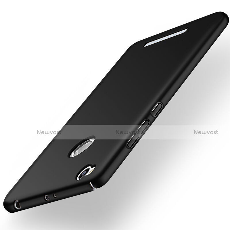 Hard Rigid Plastic Matte Finish Snap On Case for Xiaomi Redmi 3 Pro Black